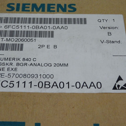 Siemens Sinumerik 840 C 6FC5111-0BA01-0AA0 / 6FC5 111-0BA01-0AA0 NEU/OVP versiegelt