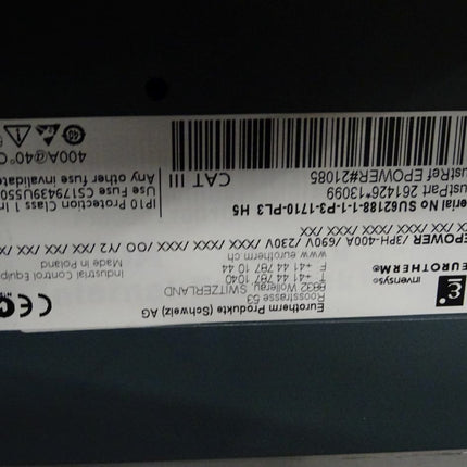 Eurotherm SU621881-1-D-1710-PL3 Driver EPower 3PH-400A