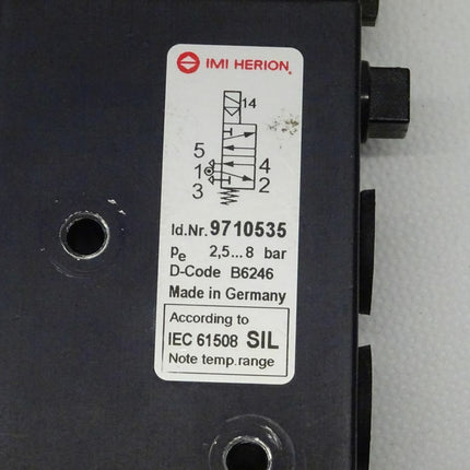 Norgreen IMI HERION 9710535 2,5...8 bar D-Code B6246 IEC61508SIL