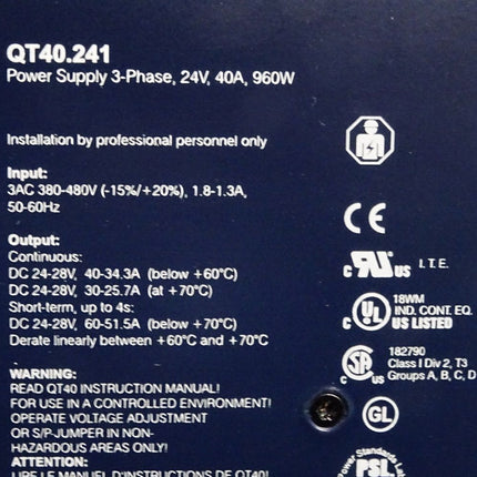 Puls QT40 Power Supply QT40.241