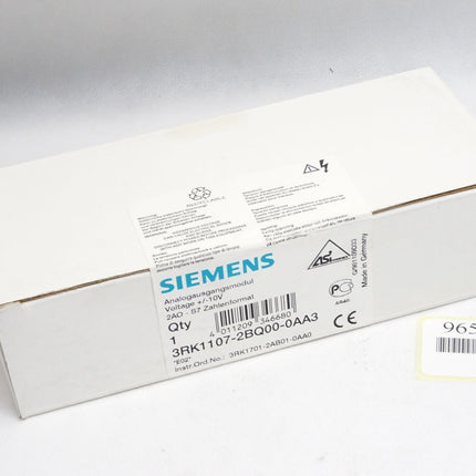 Siemens Analogausgangsmodul 3RK1107-2BQ00-0AA3 Neu OVP versiegelt