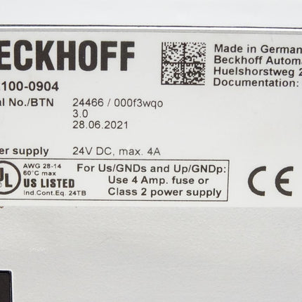 Beckhoff CX2100-0904 / Netzteil mit integrierter USV