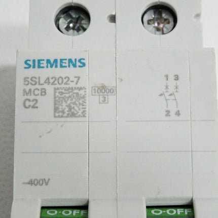 Siemens 5SL4202-7 MCB C2 Leitungsschutzschalter