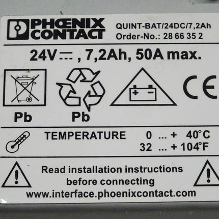 Phoenix Contact QUINT-BAT/24DC/7,2Ah Batterie 2866352 // 28 66 352