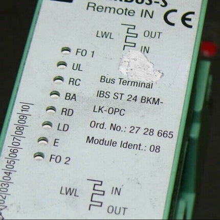 Phoenix Contact IBS ST 24 BKM-LK-OPC 2728665 Bus Terminal Remote INTERBUS IN