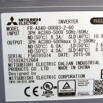 Mitsubishi Electric FR-A840-00083-2-60 DEFEKT