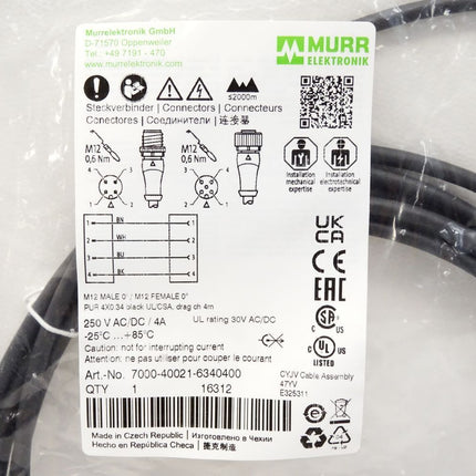 Murr Elektronik 7000-40021-6340400 / Neu OVP