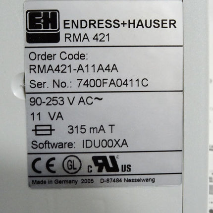 Endress+Hauser Process transmitter RMA421 RMA421-A11A4A / Neu OVP