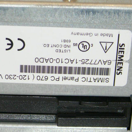 Siemens 6AV7725-1AC10-0AD0 Simatic Panel PC 670 6AV7 725-1AC10-0AD0 Generalüberholt