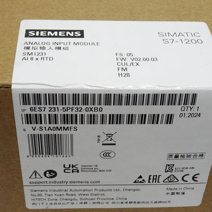 Siemens S7-1200 SM1231 6ES7231-5PF32-0XB0 6ES7 231-5PF32-0XB0 / Neu OVP versiegelt