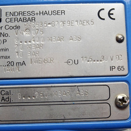 Endress+Hauser Cerabar PMC635-G22F9E1AEK5 0...400MBar