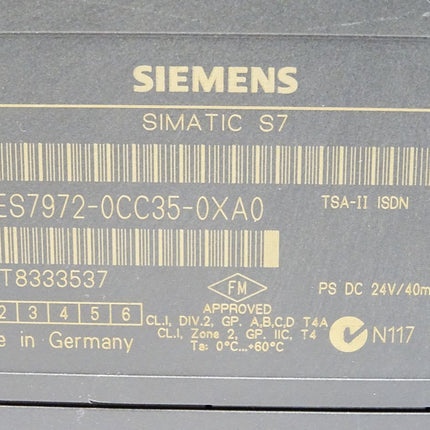 Siemens TSA-II ISDN Simatic Teleservice 6ES7972-0CC35-0XA0 / 6ES7 972-0CC35-0XA0