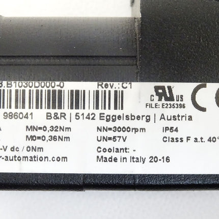 B&R 8LVA13.B1030D000-0 + Kabel 8BCF0005.1221B-0 + 8BCM0005.1034C-0 / Neuwertig