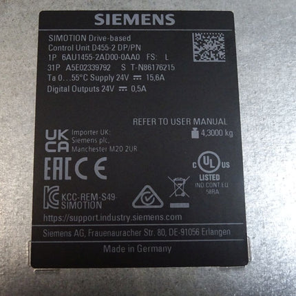 Siemens SIMOTION D455-2 DP/PN 6AU1455-2AD00-0AA0 / Neu