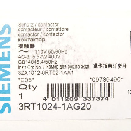 Siemens Schütz 3RT1024-1AG20 / Neu OVP