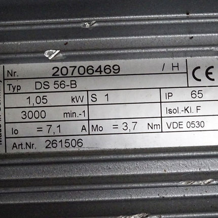 Baumüller Servomotor 261506 DS56-B DS 56-B 1.05kW 3000min-1