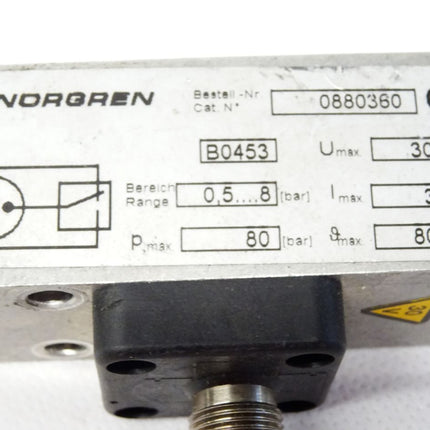 Norgren 0880360 0,5..8bar 30V 3A pmax. 80bar