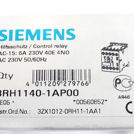 Siemens Hilfsschütz 3RH1140-1AP00 / Neu OVP