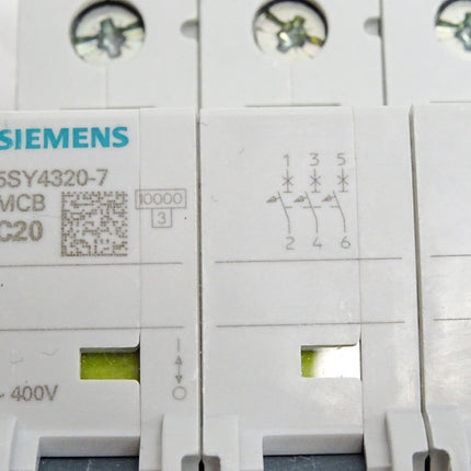 Siemens 5SY4320-7 MCB C20 Leitungsschutzschalter