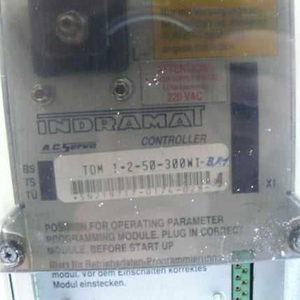 Indramat TDM 1.2-50-300-W1-BR1 AC Servo Controller TDM 1.2-50-300W1-BR1