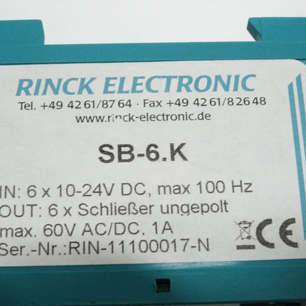 Rinck Electronic SB-6.K SB-6K 6x Optokoppler