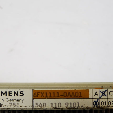 Siemens Platine 6FX1111-0AA01 5481109101.00