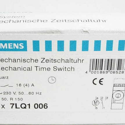 Siemens Mechanische Zeitschaltuhr 7LQ1006 / Neu OVP