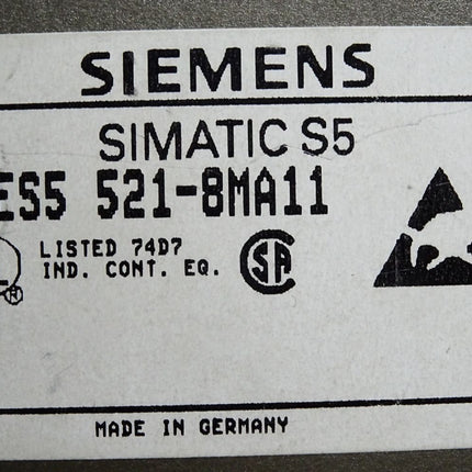 Siemens 6ES5521-8MA11 6ES5 521-8MA11