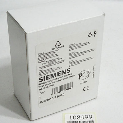 Siemens 3UG3013-1BP60 Netzspannungsüberwachung / Neu OVP