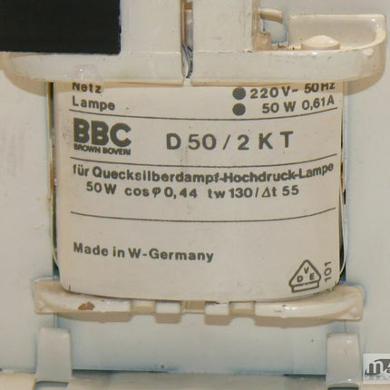 BBC D50/2KT Quecksilber Hochdruck Lampe 220V~50Hz  D 50/2 KT