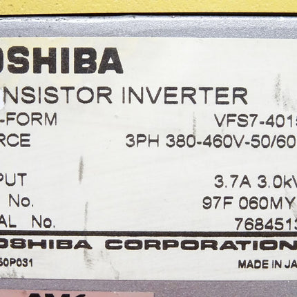 Toshiba Transistor Inverter VFS7-4015P VF-S7 400V 1.5kW