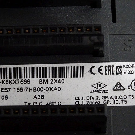 Siemens Busmodul 6ES7195-7HB00-0XA0 6ES7 195-7HB00-0XA0