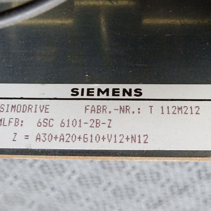 Siemens Simodrive 6SC6101-2B-Z (Z=A30+A20+G10+V12+N12)