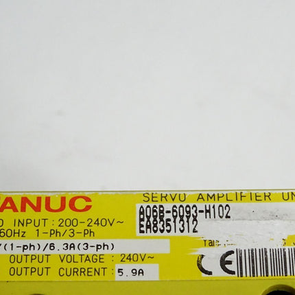 Fanuc Servo Amplifier Unit A06B-6093-H102