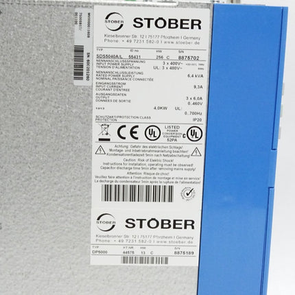 Stöber Servoumrichter SDS5040 SDS5040A/L 55431 4kW DP5000 44575