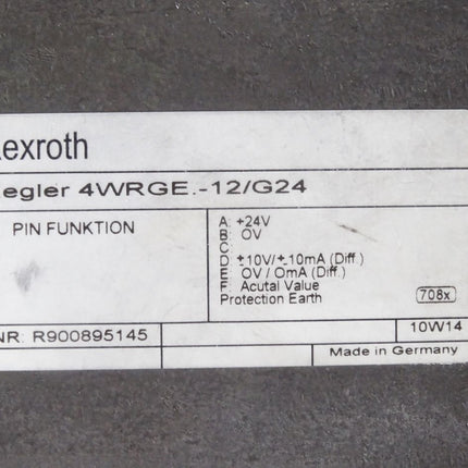 Rexroth Regler 4WRGE.-12/G24 R900895145 R900771334 4WRGE10V100L-13 High-response directional valve