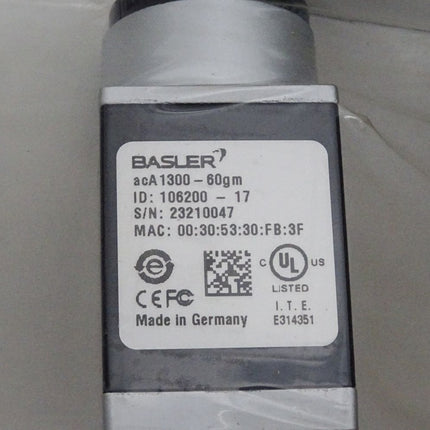 Basler GigE-Kamera 106200 acA1300-60gm C-Mount / Neu OVP