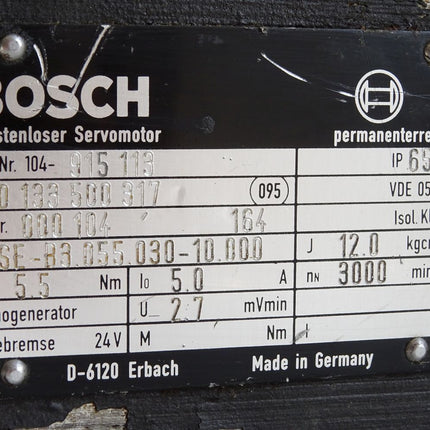 Bosch Bürstenloser Servomotor 0133500317 SE-B3.055.030-10.000 3000min-1