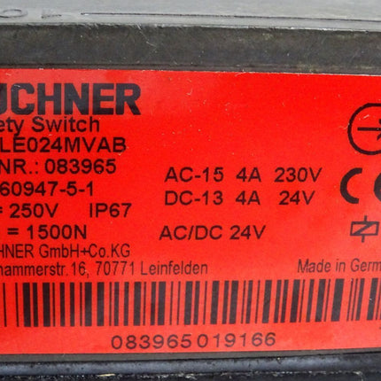 Euchner Sicherheitsschalter Safety Switch 083965 TZ1LE024MVAB