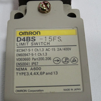 Omron D4BS-15FS Limit Switch Sicherheitsschalter für Schutztüren / Neu - Unbenutzt