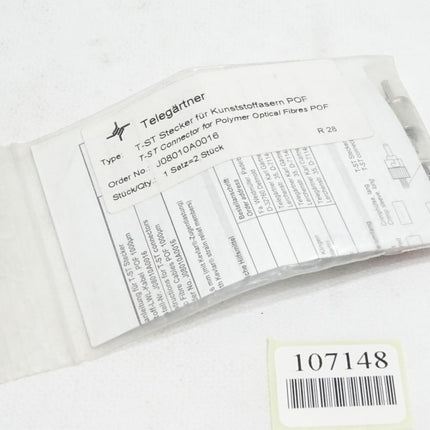 Telegärtner T-ST J08010A0016 Stecker für Kunstoffasern POF / Neu OVP