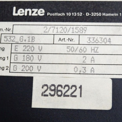 Lenze Drehzahlregler 532_G.1B 336304 - nur Gehäuse