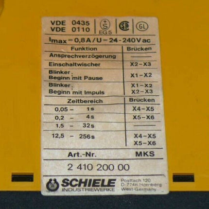 SCHIELE MKS 2 410 200 00 / VDE 0435 / 241020000