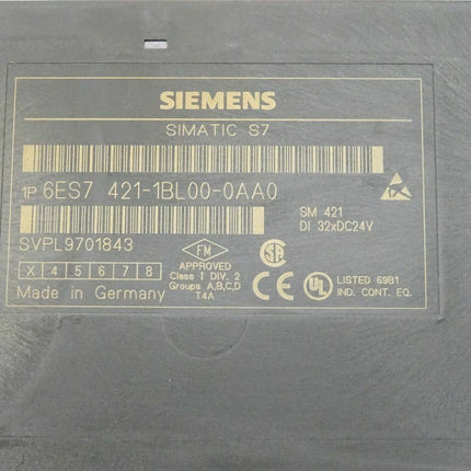 Siemens Simatic S7 6ES7421-1BL00-0AA0 / 6ES7 421-1BL00-0AA0 E:04