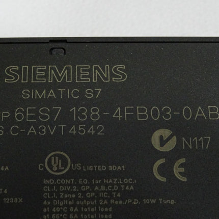 Siemens Elektronikmodul für ET200S 6ES7138-4FB03-0AB0 6ES7 138-4FB03-0AB0