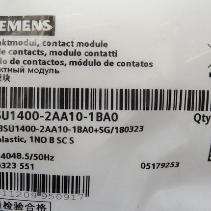 Siemens Kontaktmodul 3SU1400-2AA10-1BA0 / Neu OVP