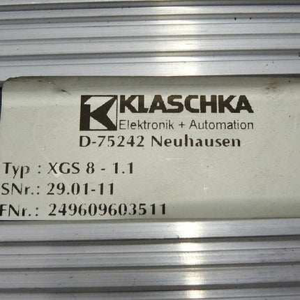 Klaschka Elektronik+Automation 29.04-07 / XKES/IW-1.74 / XGS8-1.1