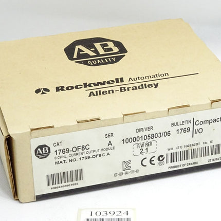 Allen-Bradley 1769-OF8C CompactLogix 8 Pt A/O Current Module / Neu OVP versiegelt