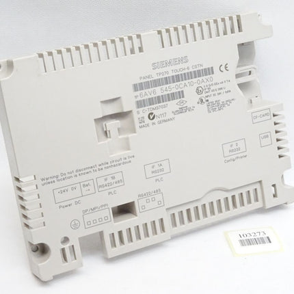 Siemens Backcover Rückschale Panel TP270 Touch-6 CSTN 6AV6545-0CA10-0AX0 6AV6 545-0CA10-0AX0