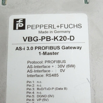 Pepperl+Fuchs 189930 VBG-PB-K20-D AS-Interface Gateway